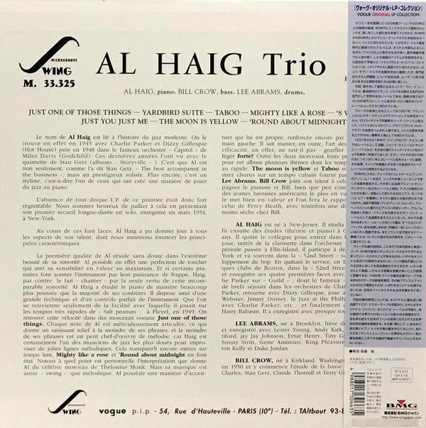 Al Haig Trio - Al Haig Trio (LP, Mono, RE)