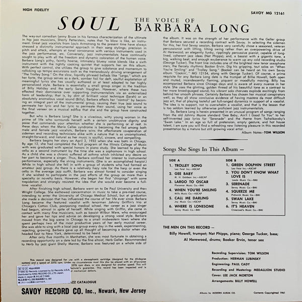 Barbara Long - Soul (LP, Album, Ltd, RE)