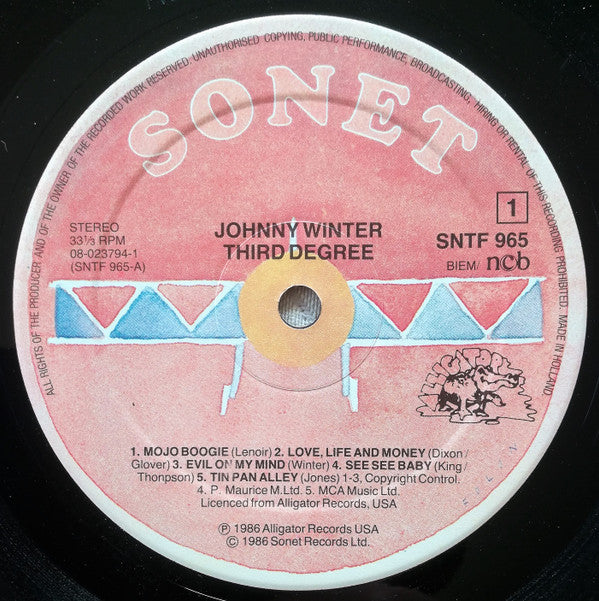 Johnny Winter - 3rd Degree (LP, Album)