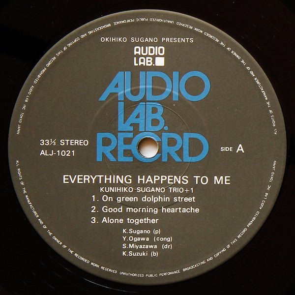 Kunihiko Sugano Trio - Everything Happens To Me (LP, Album)