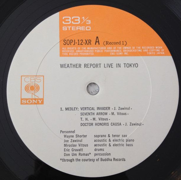 Weather Report - Weather Report Live In Tokyo (2xLP, Album, RP)