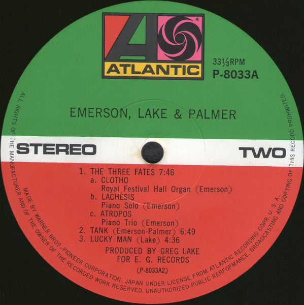 Emerson Lake & Palmer* - Emerson, Lake & Palmer (LP, Album)