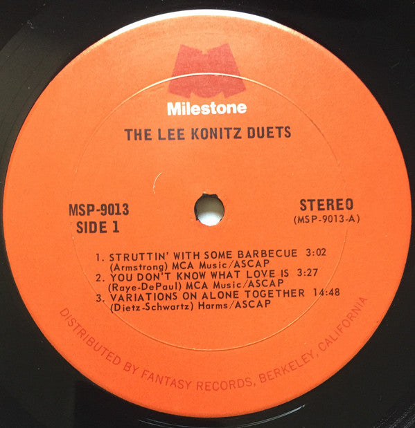 Lee Konitz - Duets (LP, Album, RE)