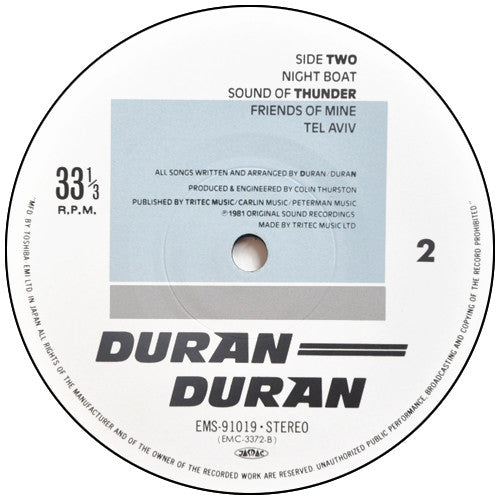 Duran Duran - Duran Duran (LP, Album, Pos)