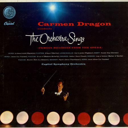 Carmen Dragon - The Orchestra Sings(LP, Mono)