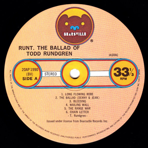 Runt - The Ballad Of Todd Rundgren (LP, Album, RE)