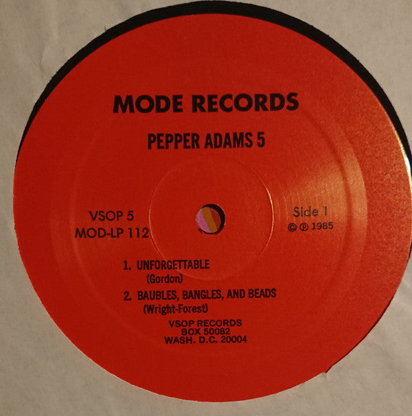 Pepper Adams Quintet - Pepper Adams Quintet (LP, Album, Mono)