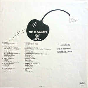 The Runaways - Live In Japan (LP, Album, Promo)