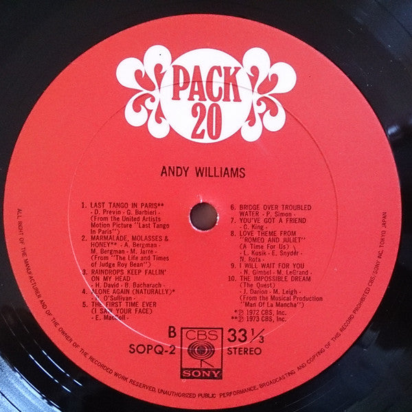 Andy Williams - Andy Williams Pack 20 (LP, Comp, Gat)