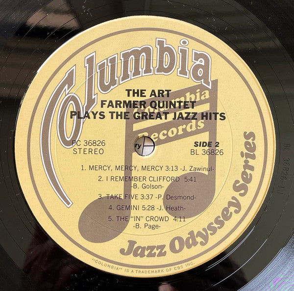 Art Farmer - The Art Farmer Quintet Plays The Great Jazz Hits(LP, A...