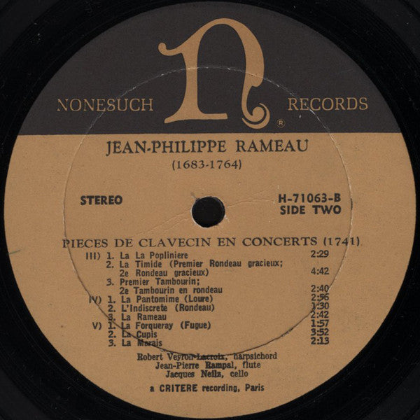 Jean-Philippe Rameau - Pièces De Clavecin En Concert(LP)