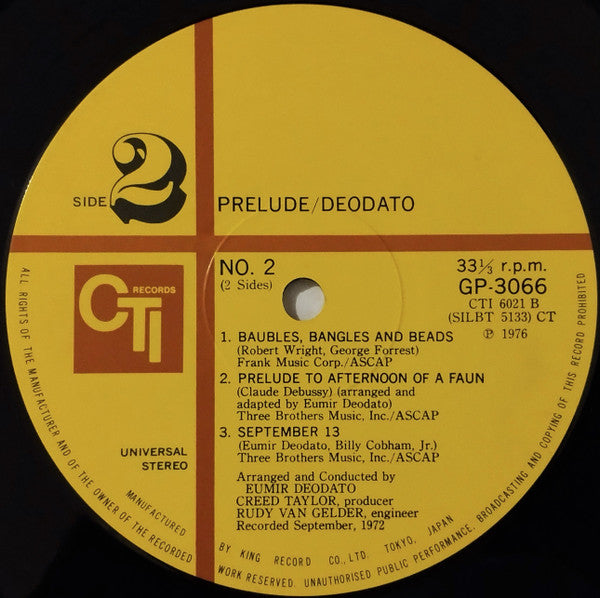 Deodato* - Prelude (LP, Album, RE, Gat)