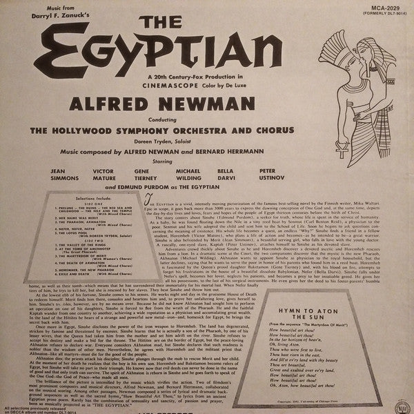 Alfred Newman - The Egyptian (A 20th Century Fox Production In Cine...