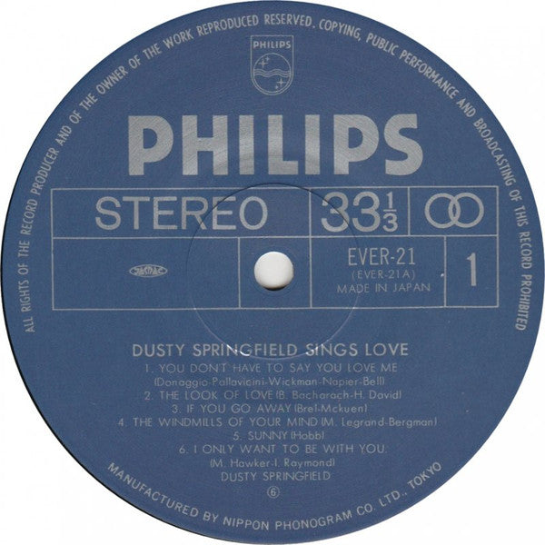 Dusty Springfield - Sings Love (LP, Comp)