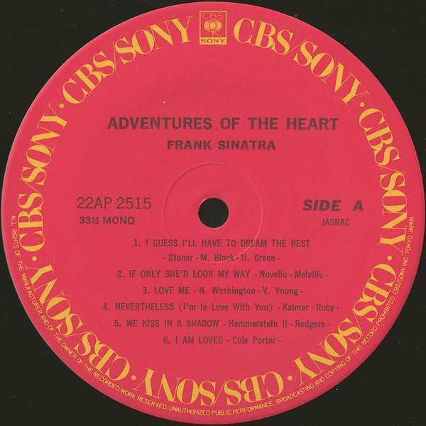 Frank Sinatra - Adventures Of The Heart (LP, Comp, RE)