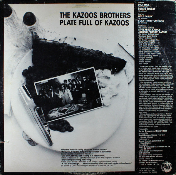 The Kazoos Brothers - A Plate Full Of Kazoos (12"", EP)