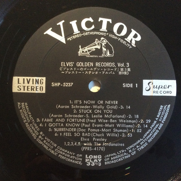 Elvis Presley - Elvis' Golden Records, Vol. 3 (LP, Comp)