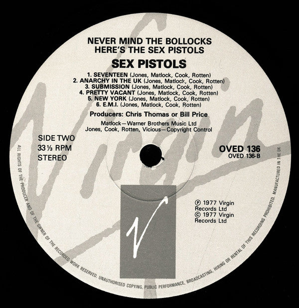 Sex Pistols - Never Mind The Bollocks Here's The Sex Pistols(LP, Al...