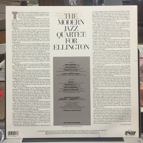 The Modern Jazz Quartet - For Ellington (LP, Album)
