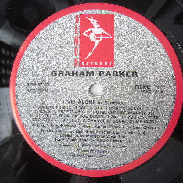 Graham Parker - Live! Alone In America (LP, Album, Lyn)