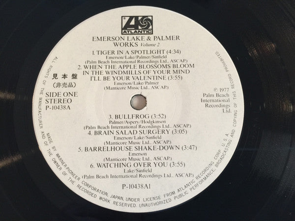Emerson, Lake & Palmer - Works Volume 2 (LP, Album, Promo, Emb)