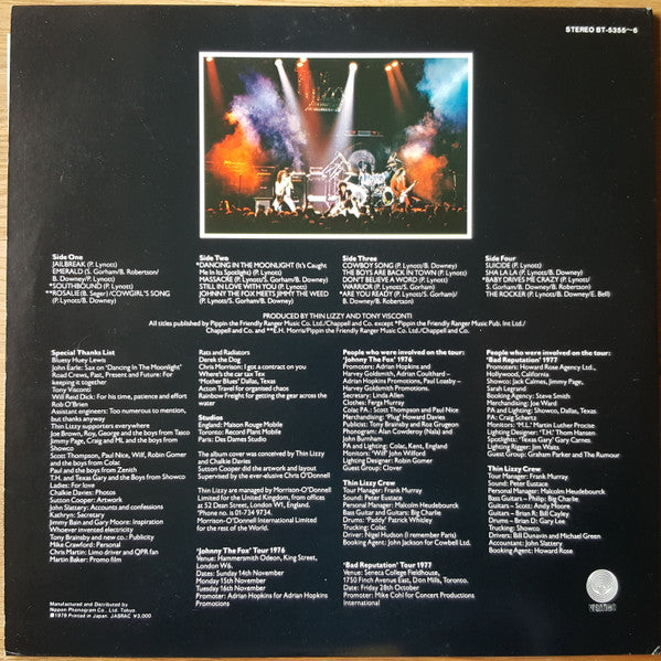 Thin Lizzy - Live And Dangerous (2xLP, Album, RE)