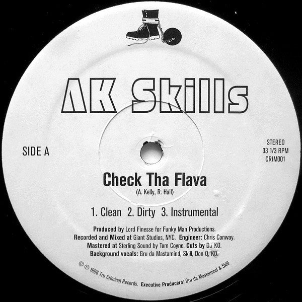 AK Skills - Check Tha Flava / Nights Of Fear (12"")