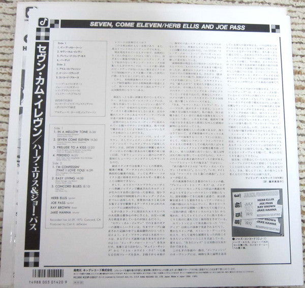 Herb Ellis, Joe Pass - Seven, Come Eleven (LP, Album)