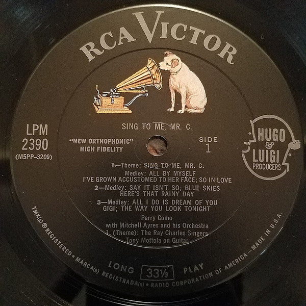 Perry Como - Sing To Me, Mr. C. (LP, Album, Mono)