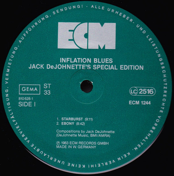 Jack DeJohnette's Special Edition - Inflation Blues (LP, Album)
