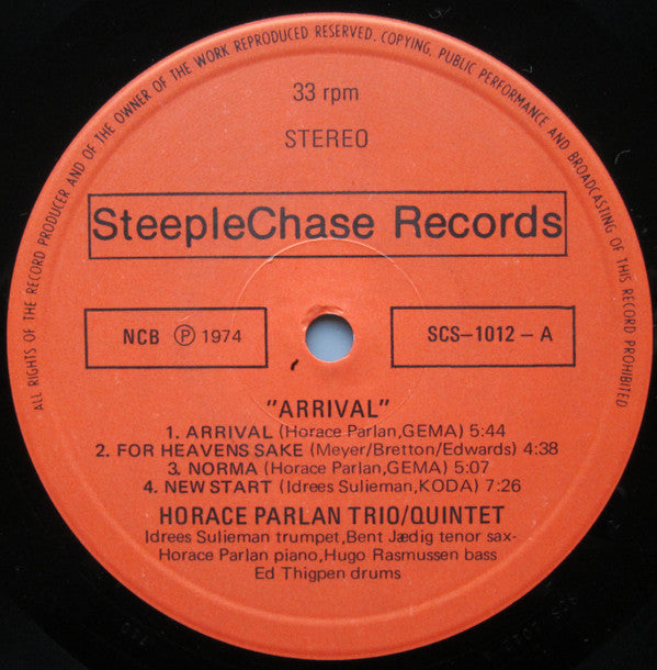 Horace Parlan - Arrival (LP, Album)
