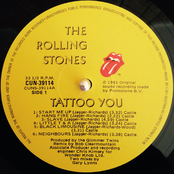 Rolling Stones* - Tattoo You (LP, Album)