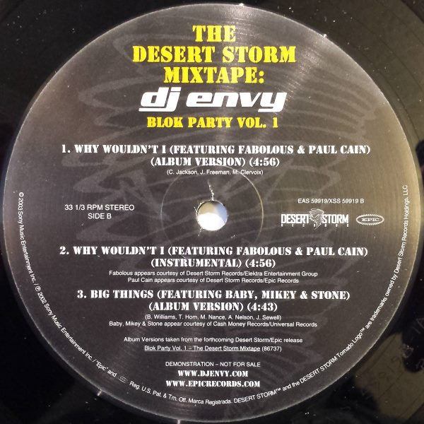 DJ Envy - The Desert Storm Mixtape: Blok Party Vol.1(12", Single, P...