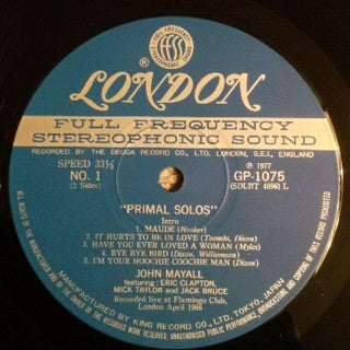 John Mayall - Primal Solos(LP, Album)