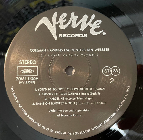 Coleman Hawkins - Coleman Hawkins Encounters Ben Webster(LP, Album,...