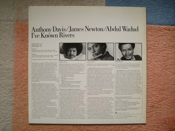 Anthony Davis (2) - I've Known Rivers(LP, Album)