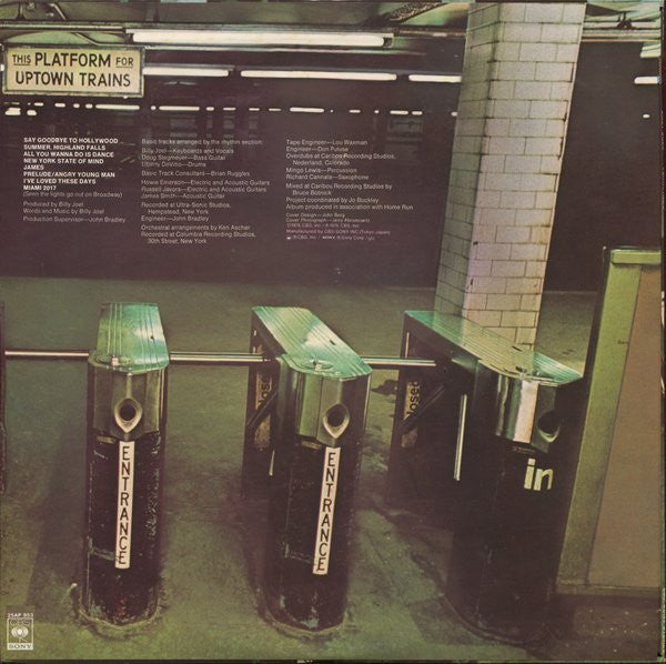 Billy Joel - Turnstiles (LP, Album, RE)