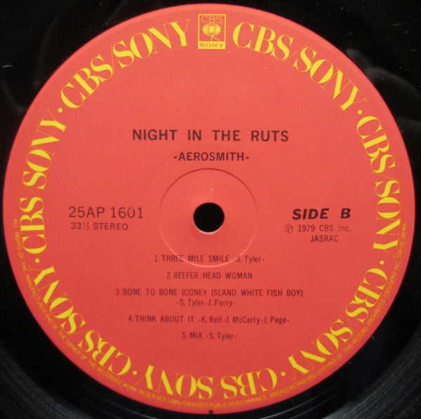 Aerosmith - Night In The Ruts (LP, Album)
