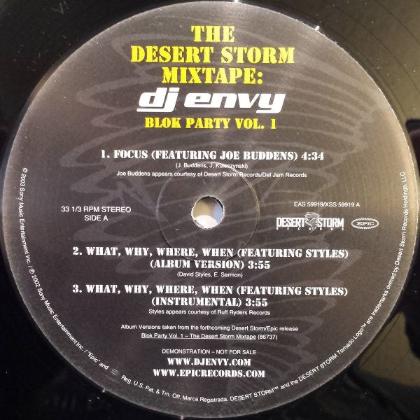 DJ Envy - The Desert Storm Mixtape: Blok Party Vol.1(12", Single, P...