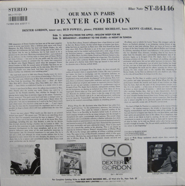 Dexter Gordon - Our Man In Paris (LP, Album, RE)