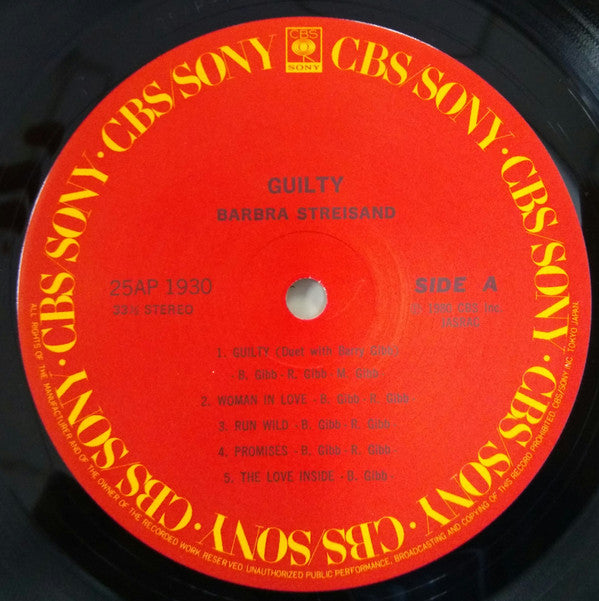 Streisand* - Guilty (LP, Album)