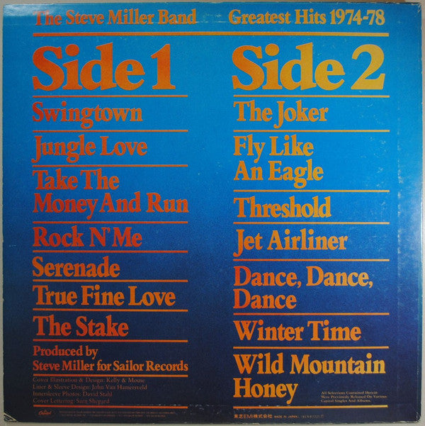 The Steve Miller Band* - Greatest Hits 1974-78 (LP, Comp)
