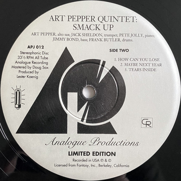 Art Pepper Quintet - Smack Up (LP, Album, Ltd, Num, RE, 180)