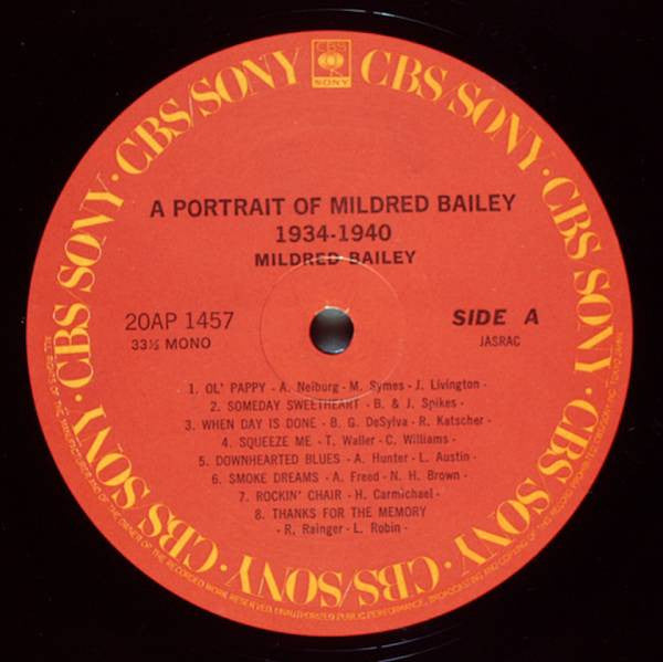 Mildred Bailey - A Portrait Of Mildred Bailey 1934-1940(LP, Comp, M...