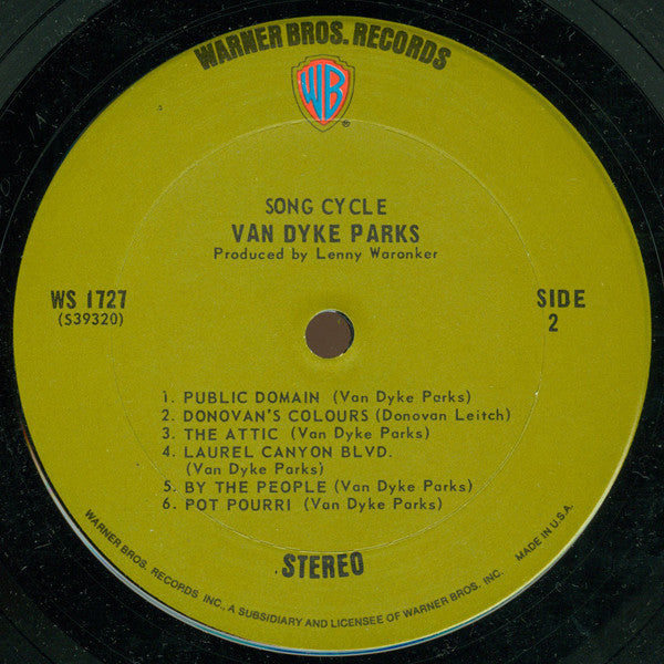 Van Dyke Parks - Song Cycle (LP, Album, RP, San)