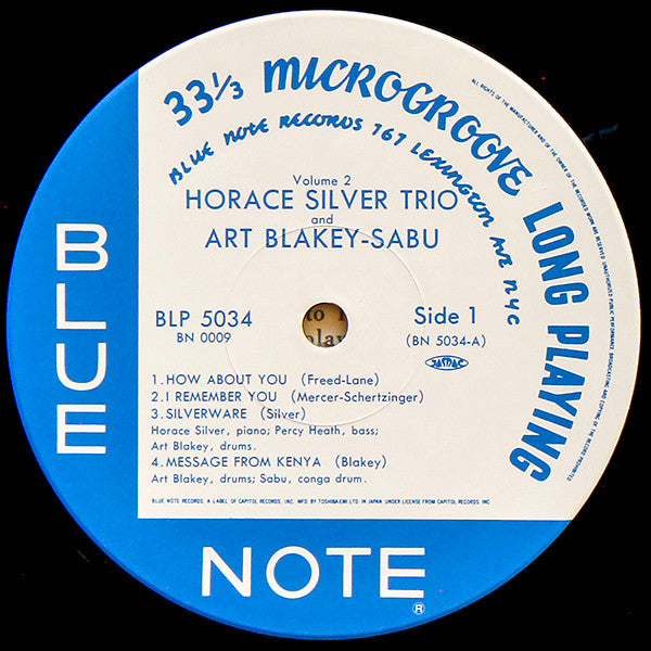 Horace Silver Trio* And Art Blakey - Vol. 2 (LP, Album, Mono, Ltd, RE)