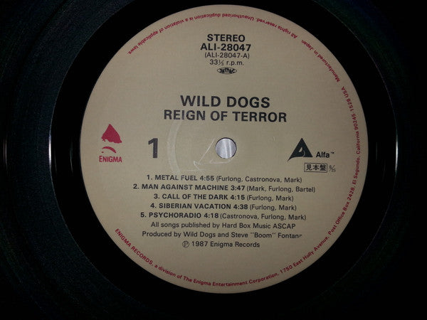 Wild Dogs - Reign Of Terror (LP, Album, Promo)