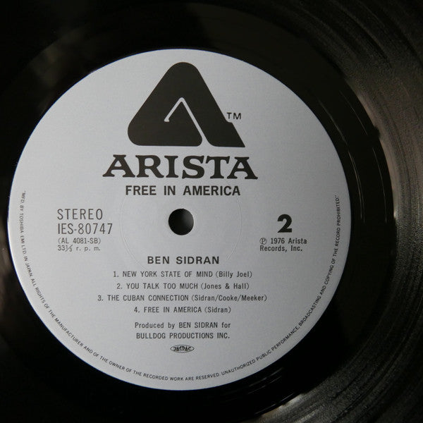 Ben Sidran - Free In America (LP, Album)