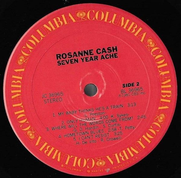 Rosanne Cash - Seven Year Ache (LP, Album, San)