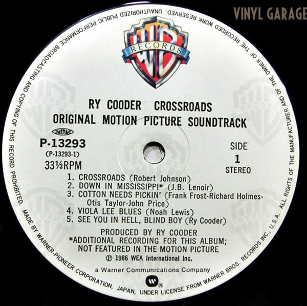Ry Cooder - Crossroads - Original Motion Picture Soundtrack(LP, Album)
